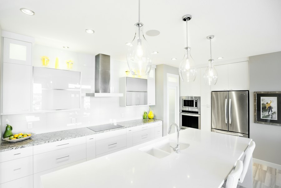 Updated kitchen with granite counters and stainless appliances